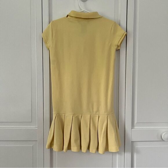 Ralph Lauren Girls Corn Yellow Short-Sleeve Tennis Style Polo Dress Size 4 - Picture 2 of 8